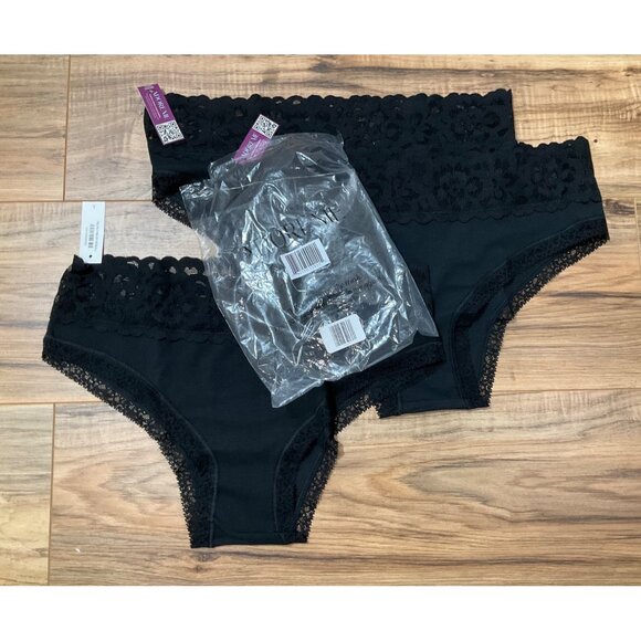 NWT Adore Me Black Colline High Waisted Lace Panties  3- Pack  Size: 12-14  Larg - Picture 2 of 7